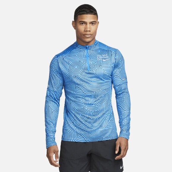 Nike Men’s Dri-FIT Element Quarter-Zip Running Top Blue FB9036-406, Size M (New) - Picture 1 of 15
